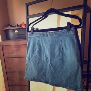 Denim mini skirt